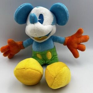 New! Disney Parks Exclusive 12" Mickey Mouse Plush Neon Collectable Stuffed Anim